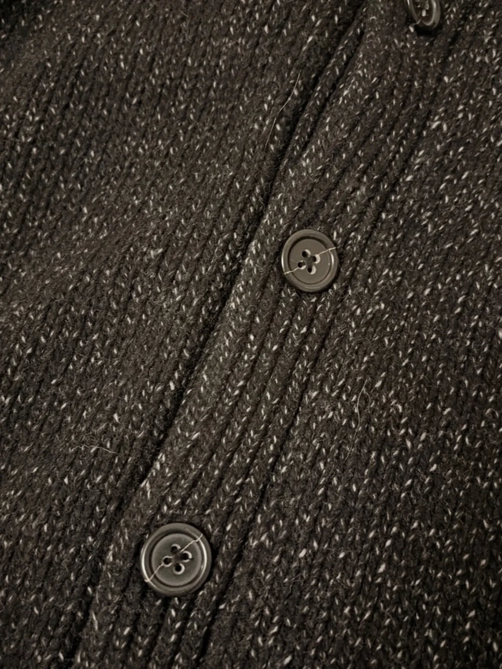 Banana Republic Marled Black High Collar Cardigan Slim Fit Men’s Small